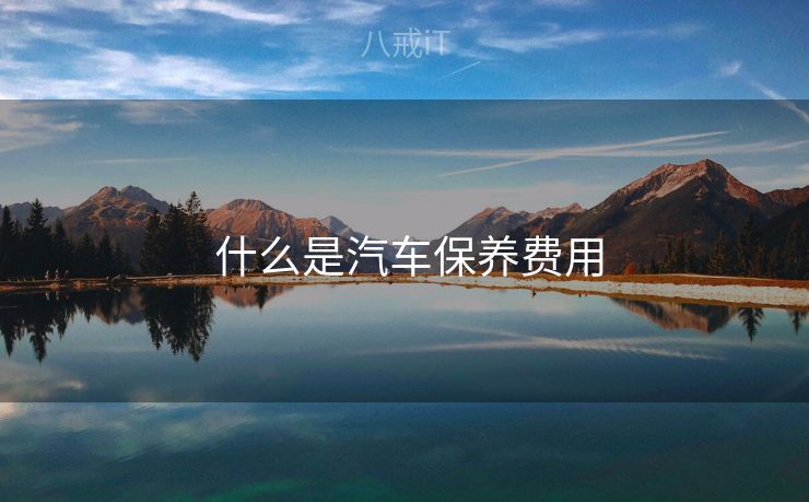  什么是汽车保养费用