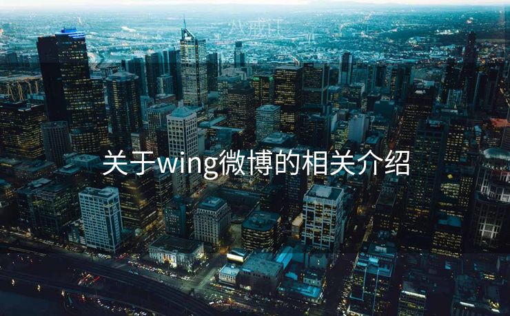 关于wing微博的相关介绍 关于wing微博的相关介绍