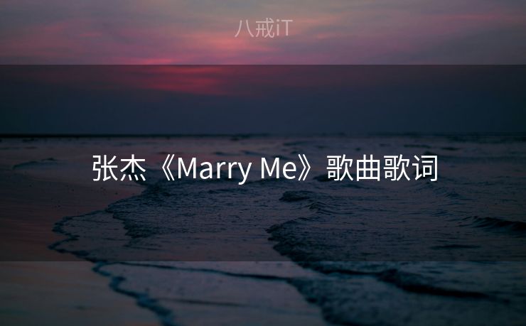 张杰《Marry Me》歌曲歌词