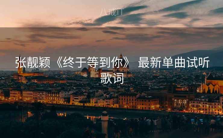 张靓颖《终于等到你》 最新单曲试听歌词