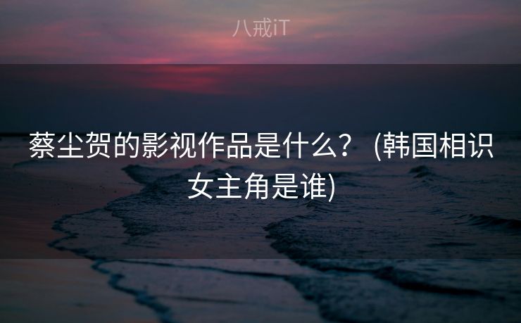 蔡尘贺的影视作品是什么？ (韩国相识女主角是谁)