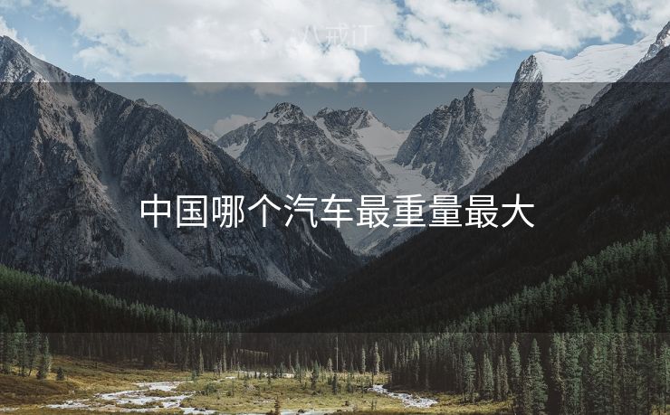 中国哪个汽车最重量最大