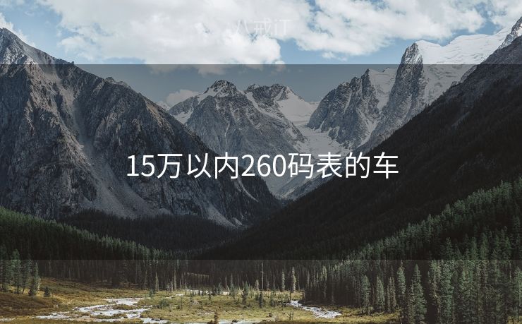 15万以内260码表的车 15万以内260码表的车