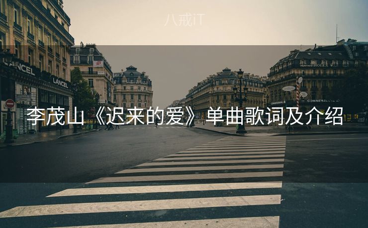 李茂山《迟来的爱》单曲歌词及介绍