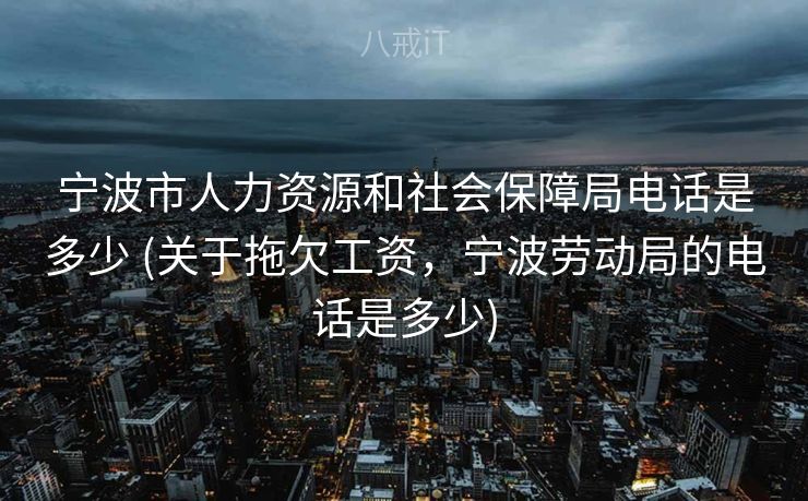 宁波市人力资源和社会保障局电话是多少 (关于拖欠工资，宁波劳动局的电话是多少)