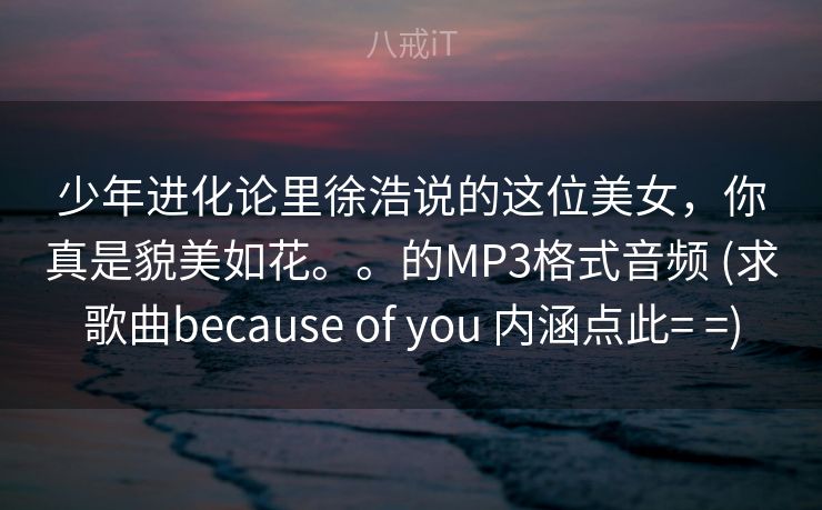 少年进化论里徐浩说的这位美女，你真是貌美如花。。的MP3格式音频 (求歌曲because of you 内涵点此= =)