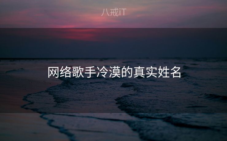 网络歌手冷漠的真实姓名