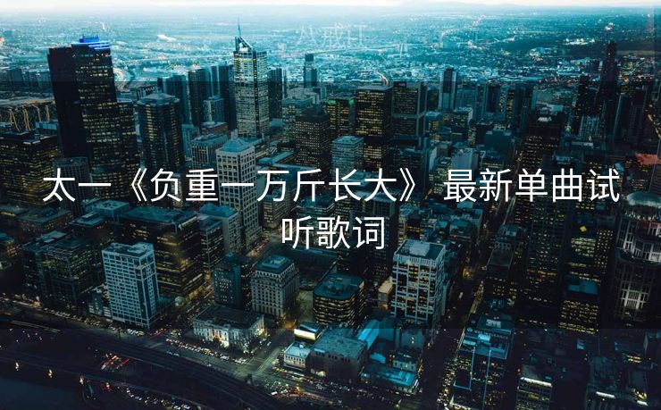 太一《负重一万斤长大》 最新单曲试听歌词 太一《负重一万斤长大》 最新单曲试听歌词
