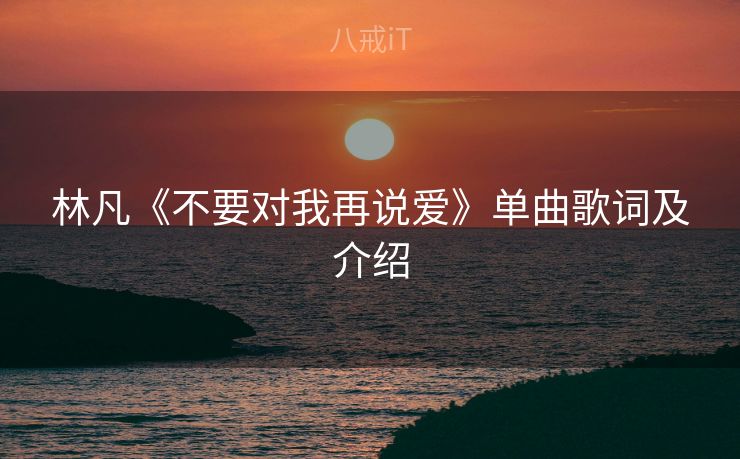 林凡《不要对我再说爱》单曲歌词及介绍 林凡《不要对我再说爱》单曲歌词及介绍