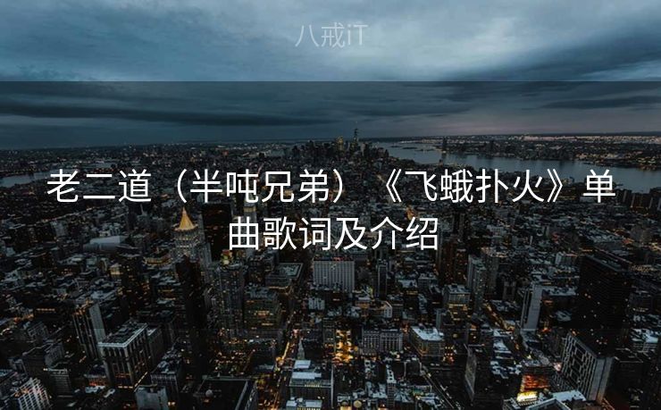 老二道（半吨兄弟）《飞蛾扑火》单曲歌词及介绍