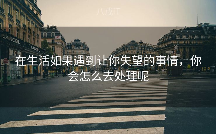 在生活如果遇到让你失望的事情，你会怎么去处理呢