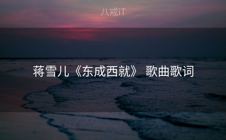 蒋雪儿《东成西就》 歌曲歌词