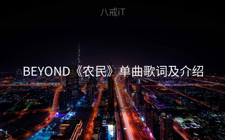 BEYOND《农民》单曲歌词及介绍