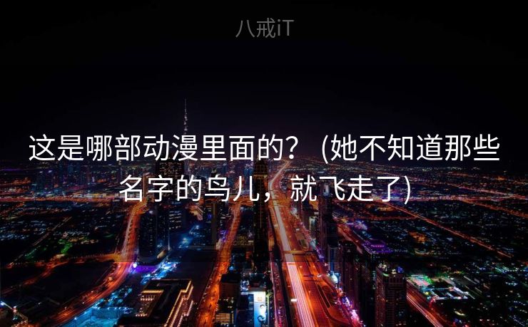 这是哪部动漫里面的？ (她不知道那些名字的鸟儿，就飞走了)