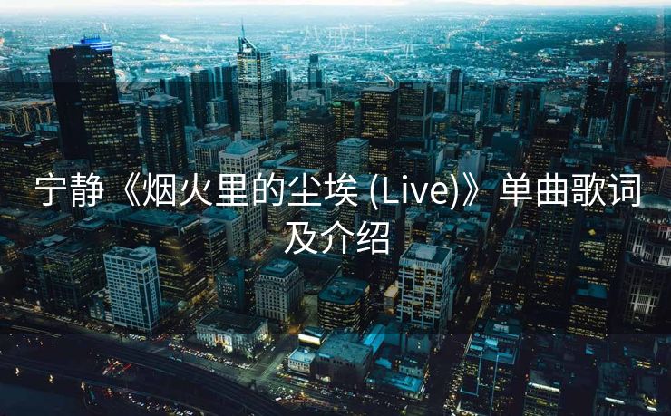 宁静《烟火里的尘埃 (Live)》单曲歌词及介绍