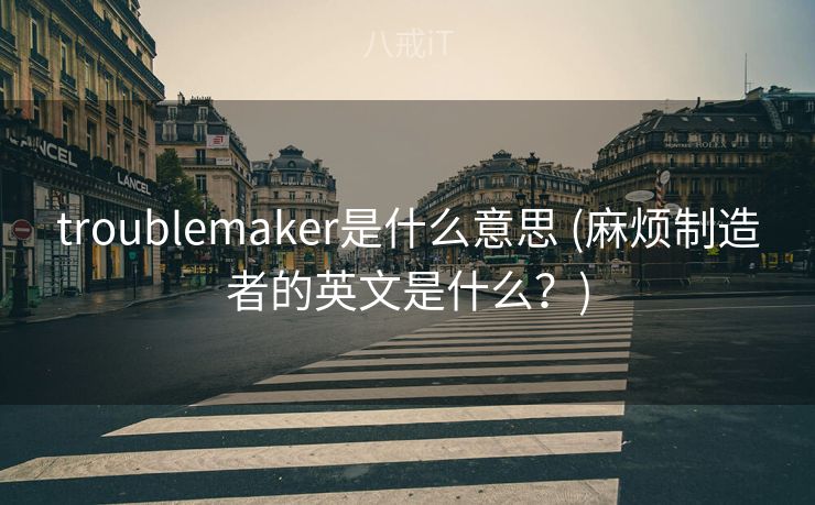 troublemaker是什么意思 (麻烦制造者的英文是什么?) troublemaker是什么意思 (麻烦制造者的英文是什么?)