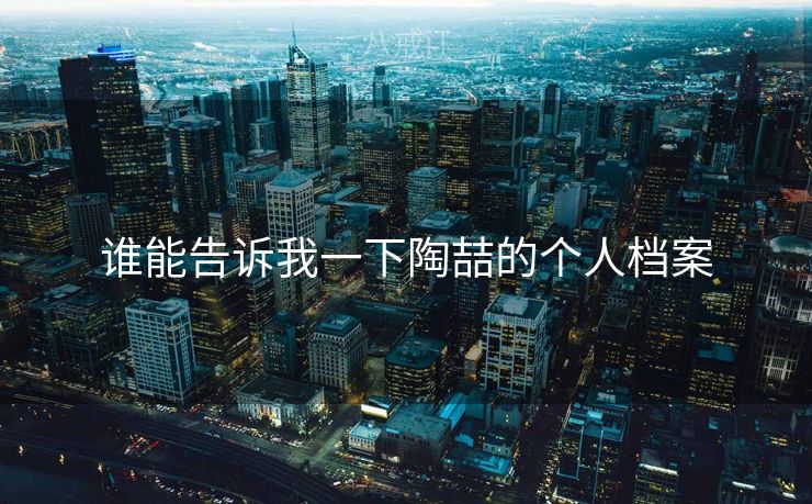 谁能告诉我一下陶喆的个人档案 谁能告诉我一下陶喆的个人档案