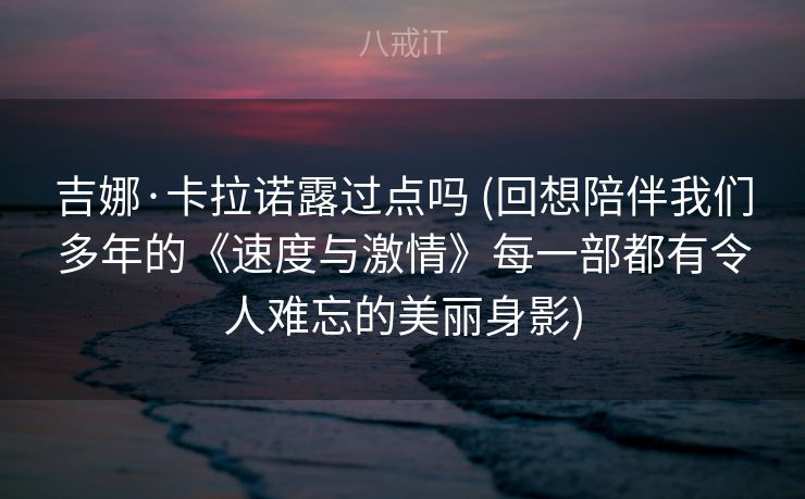吉娜·卡拉诺露过点吗 (回想陪伴我们多年的《速度与激情》每一部都有令人难忘的美丽身影) 吉娜·卡拉诺露过点吗 (回想陪伴我们多年的《速度与激情》每一部都有令人难忘的美丽身影)