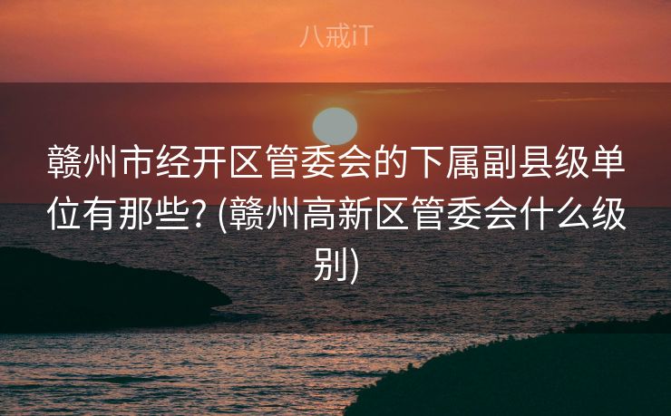 赣州市经开区管委会的下属副县级单位有那些? (赣州高新区管委会什么级别)