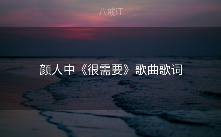 颜人中《很需要》歌曲歌词