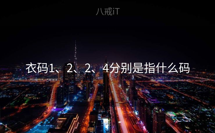 衣码1、2、2、4分别是指什么码