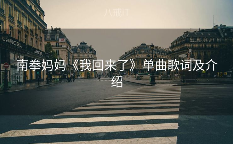 南拳妈妈《我回来了》单曲歌词及介绍