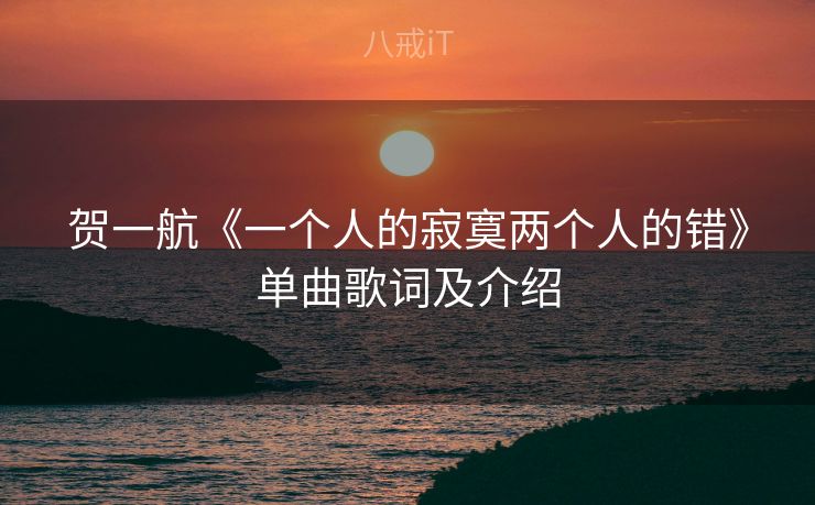 贺一航《一个人的寂寞两个人的错》单曲歌词及介绍