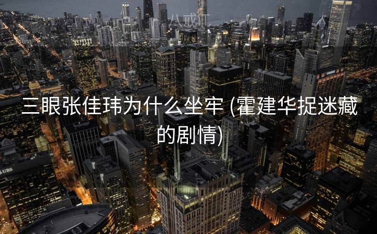 三眼张佳玮为什么坐牢 (霍建华捉迷藏的剧情)