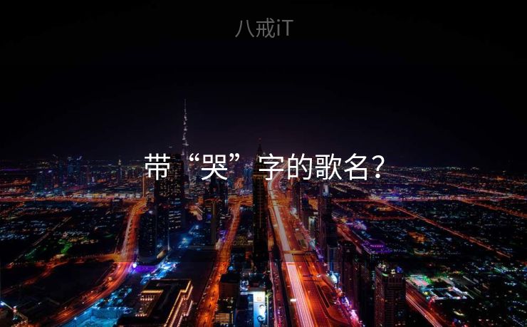带“哭”字的歌名？