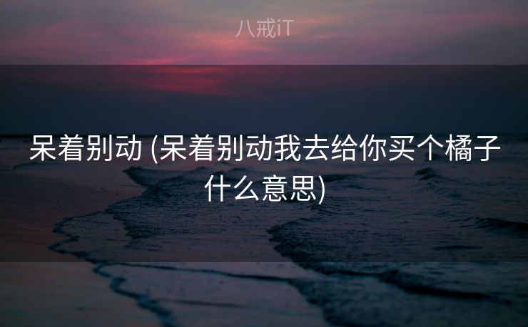 呆着别动 (呆着别动我去给你买个橘子什么意思)