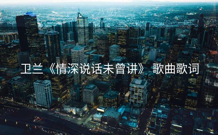 卫兰《情深说话未曾讲》 歌曲歌词