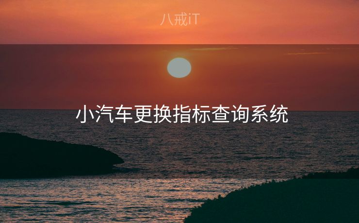  小汽车更换指标查询系统