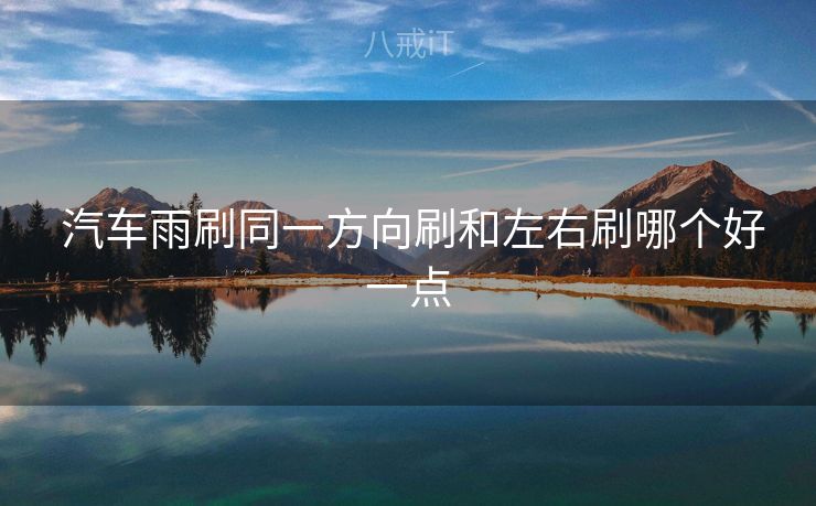 汽车雨刷同一方向刷和左右刷哪个好一点  汽车雨刷同一方向刷和左右刷哪个好一点