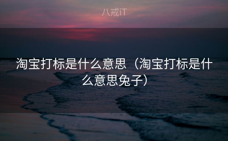 淘宝打标是什么意思（淘宝打标是什么意思兔子）