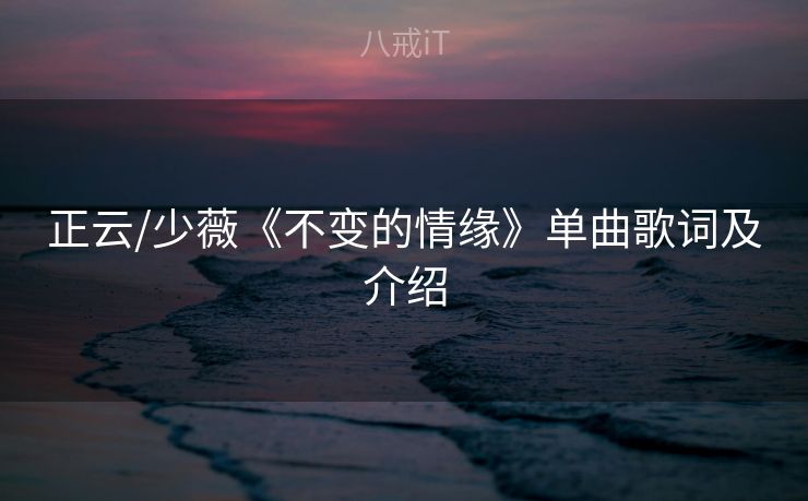 正云/少薇《不变的情缘》单曲歌词及介绍 正云/少薇《不变的情缘》单曲歌词及介绍