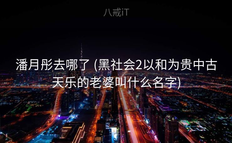 潘月彤去哪了 (黑社会2以和为贵中古天乐的老婆叫什么名字)