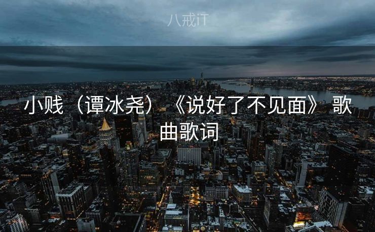 小贱（谭冰尧）《说好了不见面》 歌曲歌词