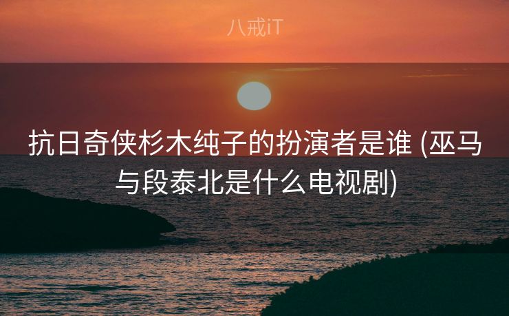 抗日奇侠杉木纯子的扮演者是谁 (巫马与段泰北是什么电视剧)