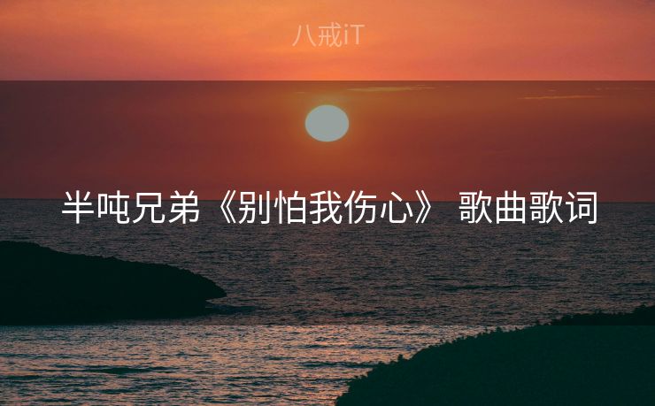 半吨兄弟《别怕我伤心》 歌曲歌词