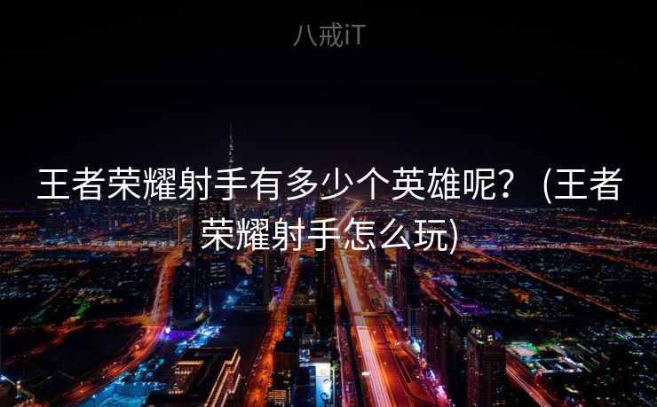 王者荣耀射手有多少个英雄呢？ (王者荣耀射手怎么玩)