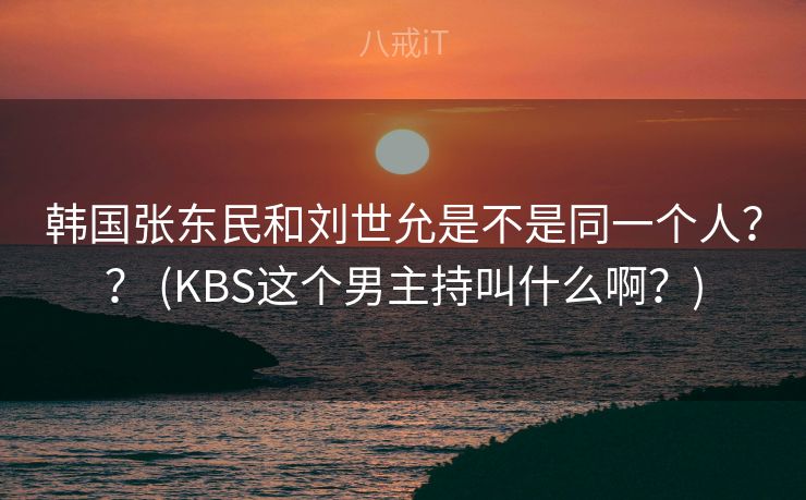 韩国张东民和刘世允是不是同一个人?? (KBS这个男主持叫什么啊?) 韩国张东民和刘世允是不是同一个人?? (KBS这个男主持叫什么啊?)