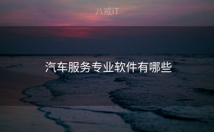 汽车服务专业软件有哪些  汽车服务专业软件有哪些