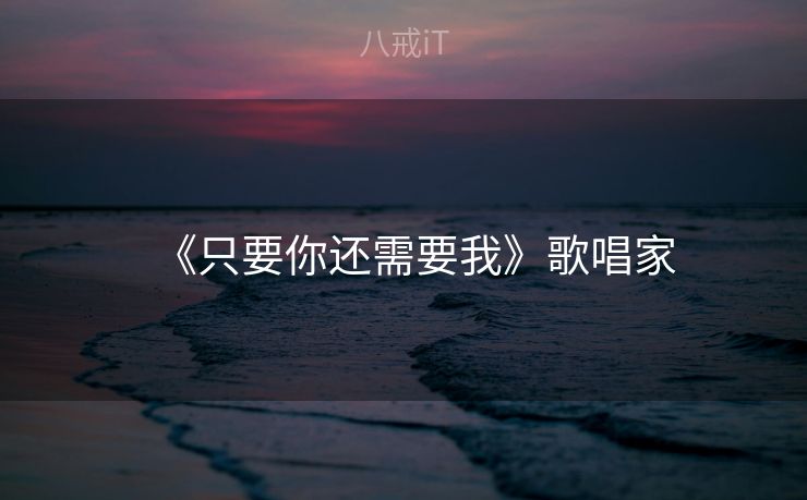 《只要你还需要我》歌唱家