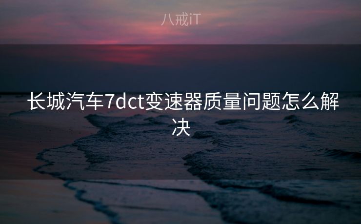  长城汽车7dct变速器质量问题怎么解决