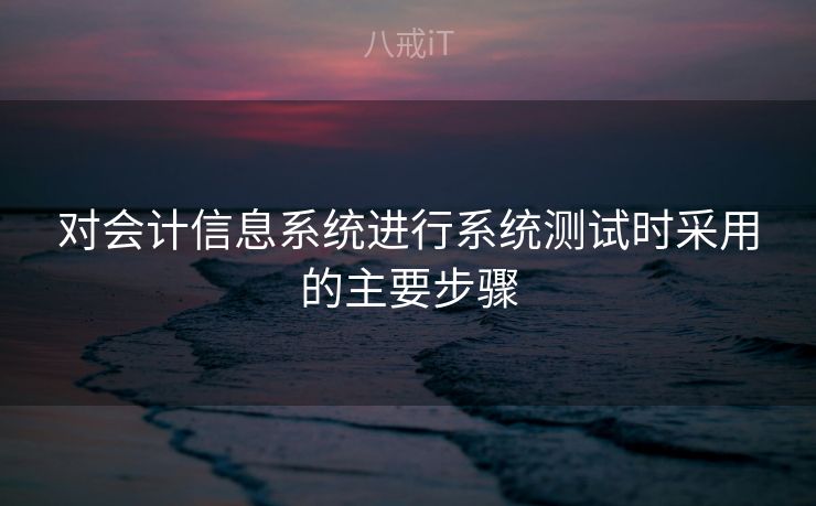 对会计信息系统进行系统测试时采用的主要步骤