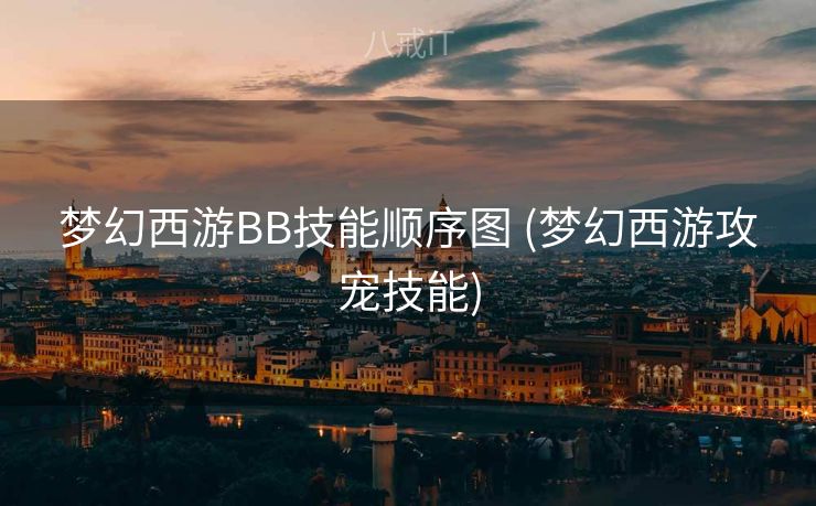 梦幻西游BB技能顺序图 (梦幻西游攻宠技能)