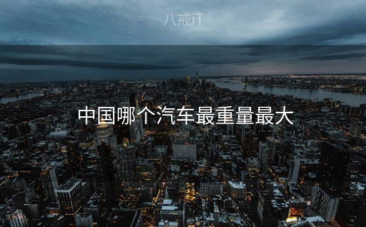  中国哪个汽车最重量最大