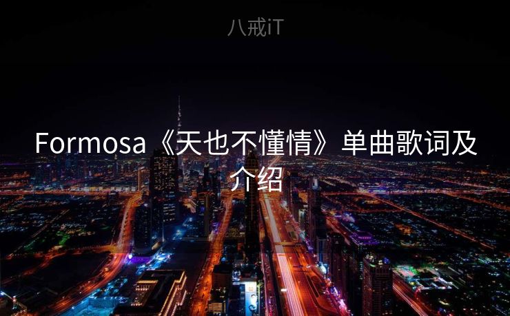 Formosa《天也不懂情》单曲歌词及介绍