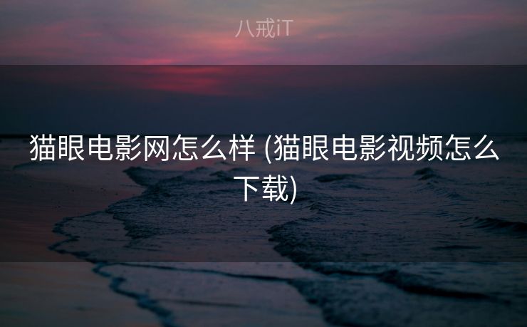 猫眼电影网怎么样 (猫眼电影视频怎么下载)