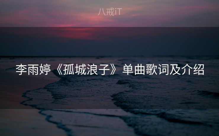 李雨婷《孤城浪子》单曲歌词及介绍